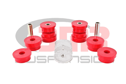 BMR CRADLE BUSHING KIT REAR RED POLY (2015-2022 MUSTANG)