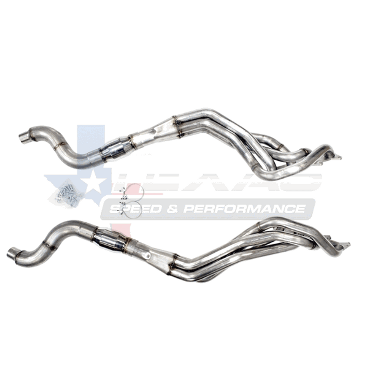 TEXAS SPEED 1-7/8" LONG TUBE HEADERS & CATTED CONNECTION PIPES (2015-2023 MUSTANG GT) 25-TSP50178H-CON-CAT